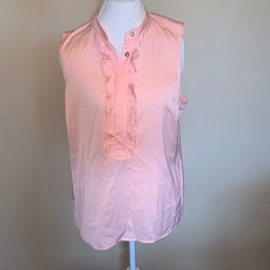 J. Crew peach color ruffle tank top size 12